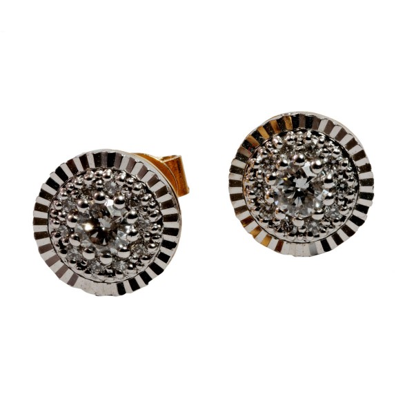 18kYellow Gold Diamond Earring | Anwar Al Taiyeb Jewelry