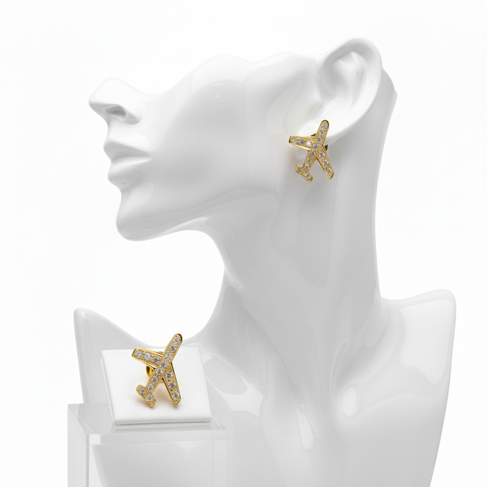 Airplane Diamond Earring