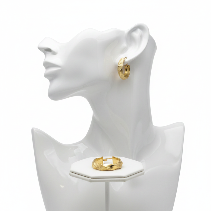 Stylish Gold Hoop Earrings