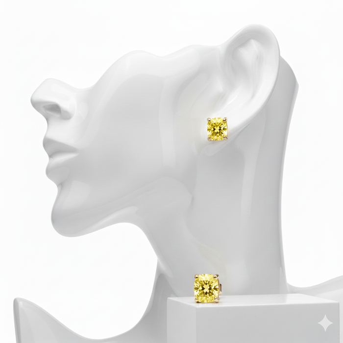 Yellow Canary Diamond Earring