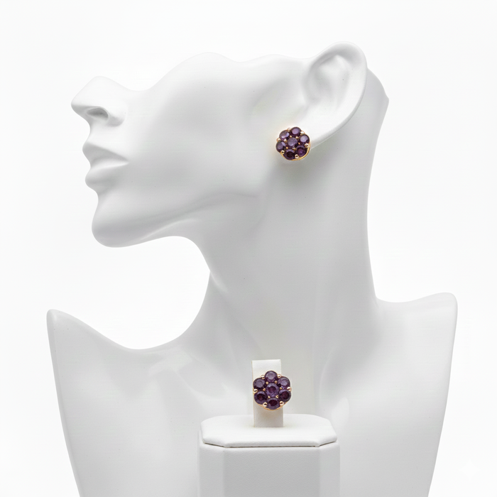 Purple Diamond Pressure Earring