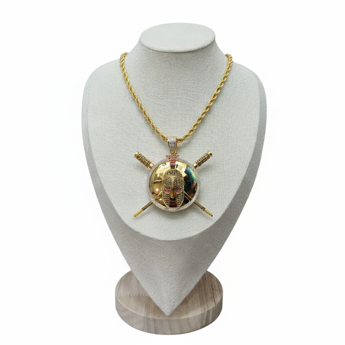 Sword & Sheild Diamond Pendant