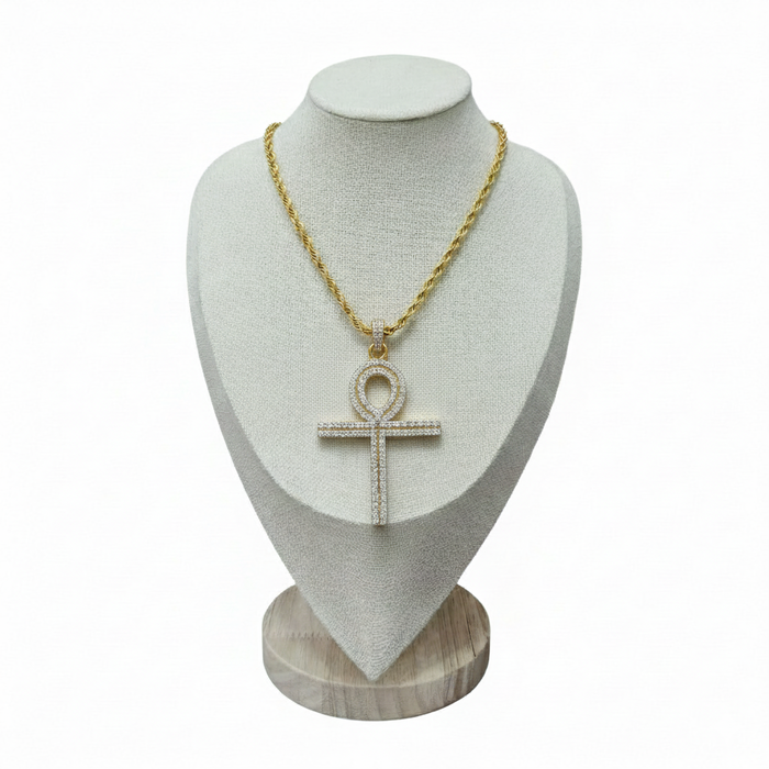 Egyption Ank Diamond Pendant.