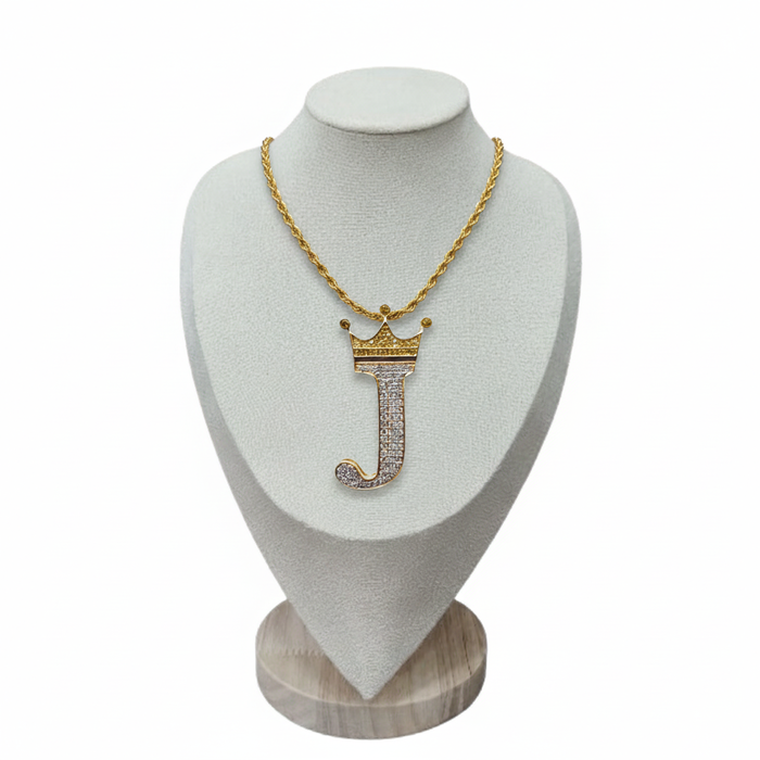 J Custom Diamond Charm