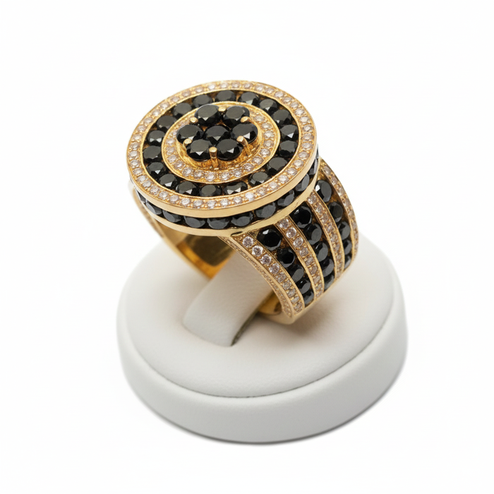 Men Black Diamond Ring