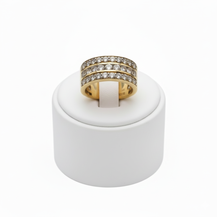 3 Row Diamond Ring