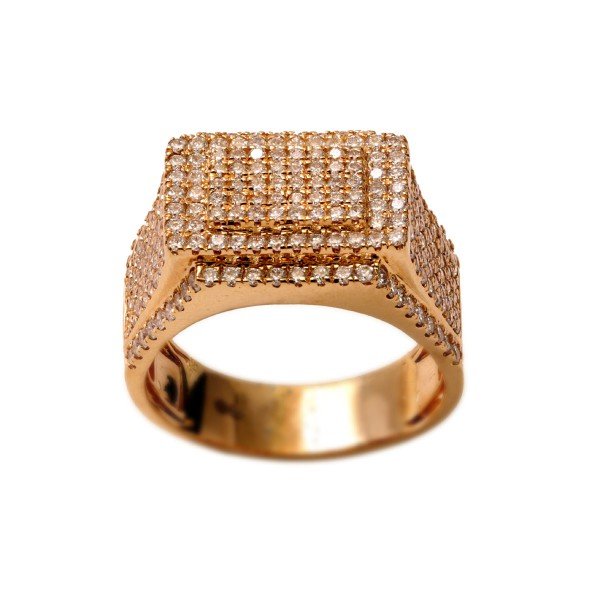 Diamond Men Ring in Prong Setting