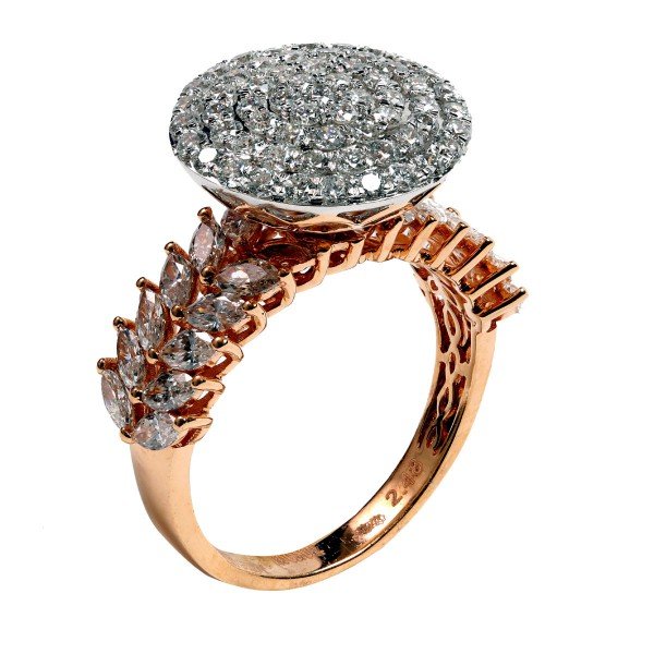 Rose Gold Diamond Female Ring