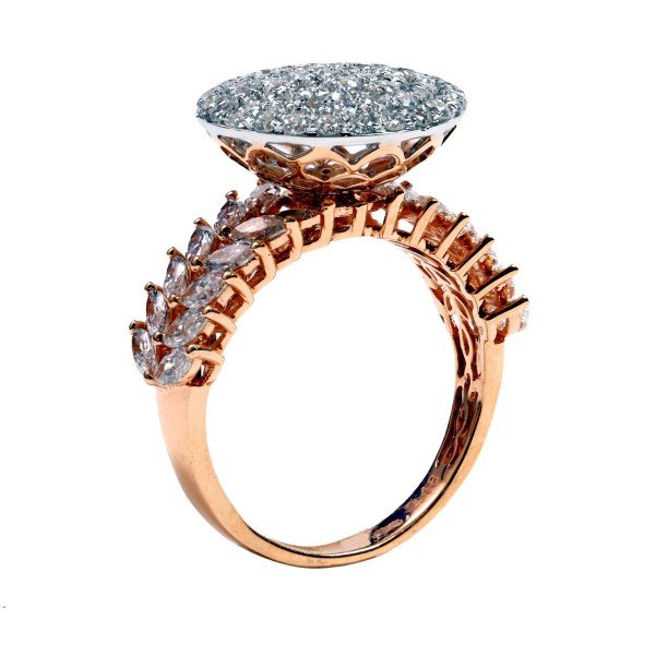 Rose Gold Diamond Female Ring