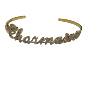 DIAMOND NAME BANGLE BRACELET