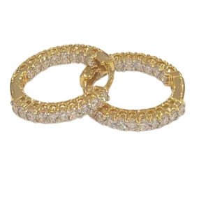 diamond hoop earrings