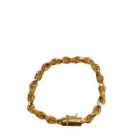 solid handmade 21k rope bracelet