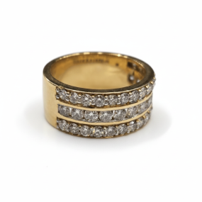 3 ROW DIAMOND RING