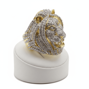 Lion Diamond Ring