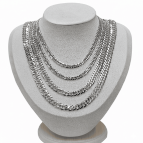 SILVER DOUBLE CUBAN CHAIN