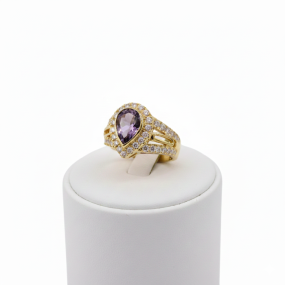 Amethyst PEAR SHAPE RING