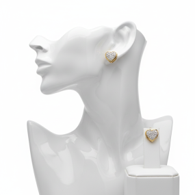 heart diamond earring