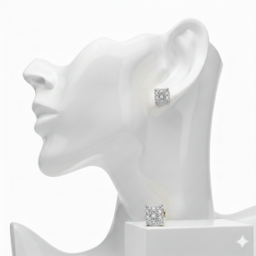 BOX DIAMOND EARRING