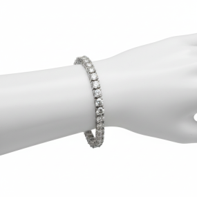 SILVER WITH MOISSANITE BRACELET