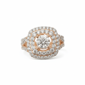 double hellow  diamond ring