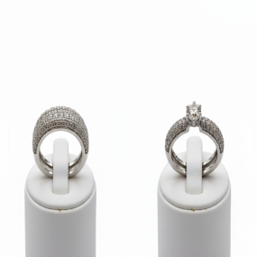 White Gold Wedding Set