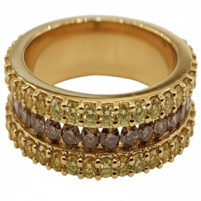 yellow and choclate diamond ring