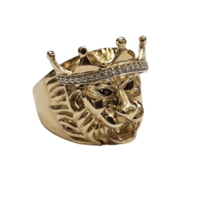 LION FACE DIAMOND RING