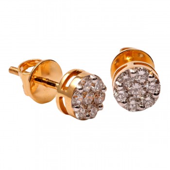 DIAMOND PRESSURE SETTING EARRING