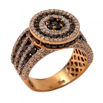 BLACK AND WHITE DIAMOND MEN RING