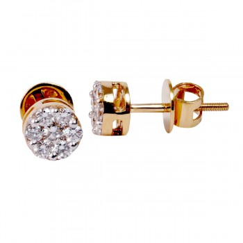 DIAMOND PRESSURE SETTING EARRING